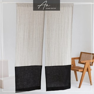 Rèm Noren Linen 2 tà phối màu