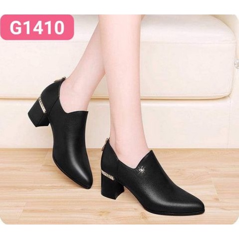 G1410 - GIÀY ELISA BOOT CỔ NGẮN HÀN QUỐC – MÀU ĐEN – MÀU TRẮNG - 5 Phân