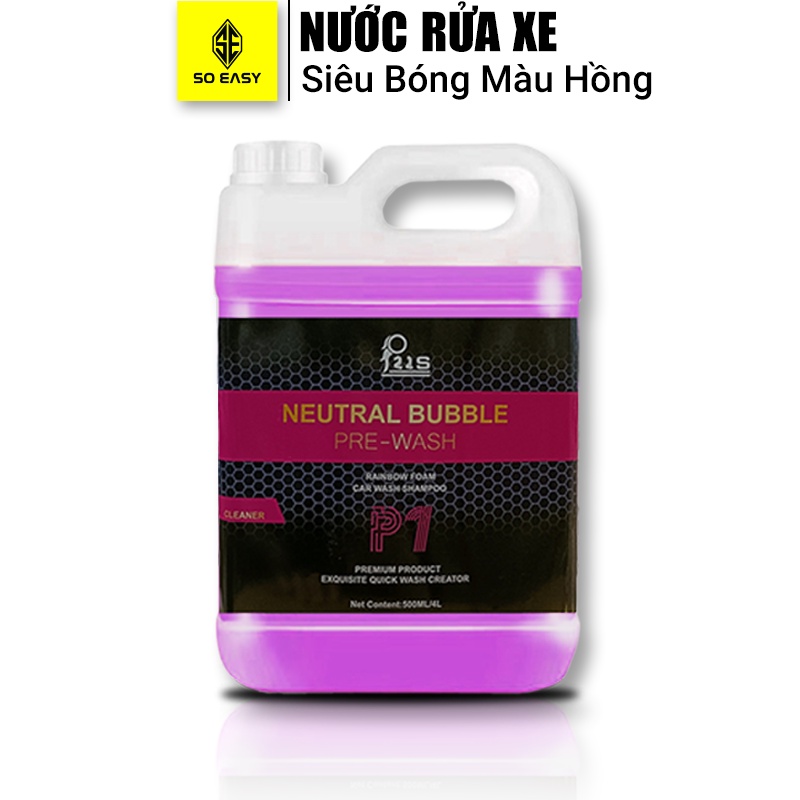 Dung dịch rửa xe bọt tuyết không chạm siêu bóng màu hồng So Easy RX48, nước rửa xe ô tô siêu đậm đặc