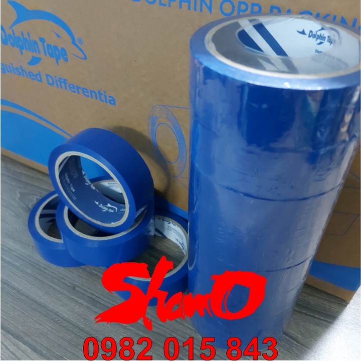 Băng keo xanh dương  – Băng dính xanh trơn OPP chuyên dùng trong đóng gáy sổ sách và đóng gói cod
