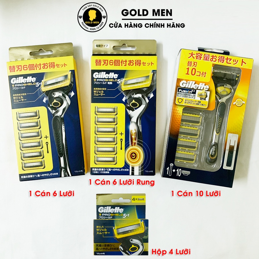 Dao cạo râu Gillette Fusion 5+1 set 10, set 6 Nhật Bản