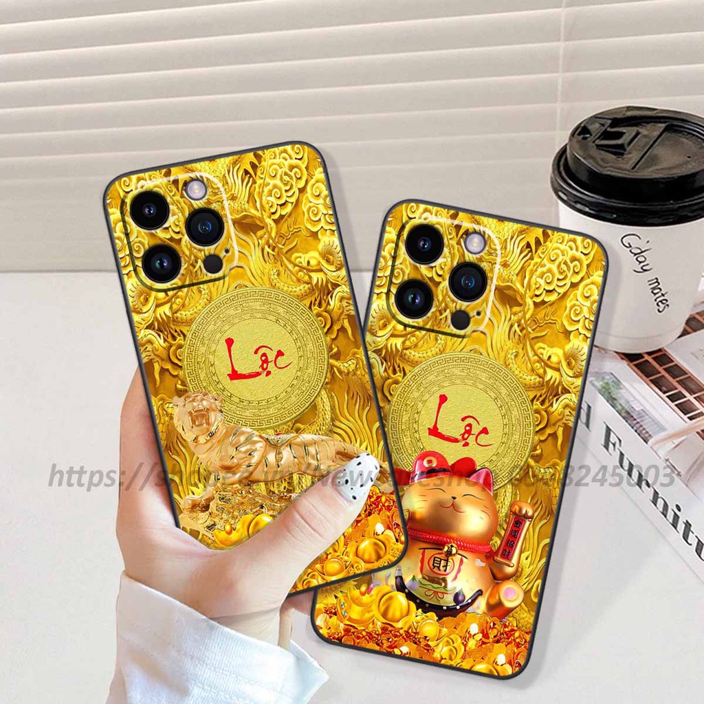 Ốp TPU Viền vuông Iphone 12/ 12 Mini/ 12 Pro/ 12 Pro Max in hình 12 Con Giáp Tài Lộc 3D