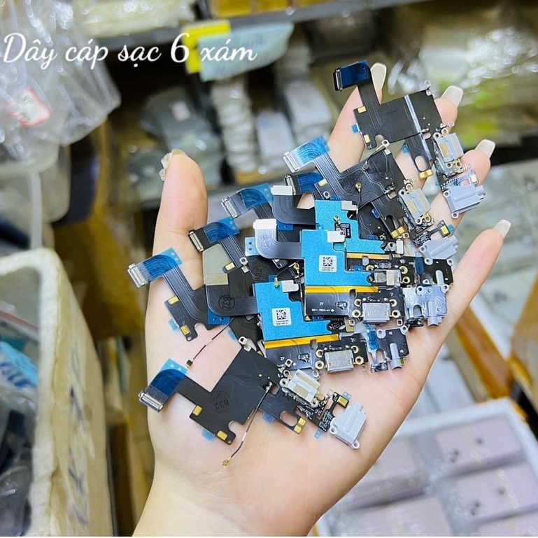 Linh kiện zin thay thế cho ip6 : rung, loa chuông, dây cáp sạc, dây wifi, camera trước...