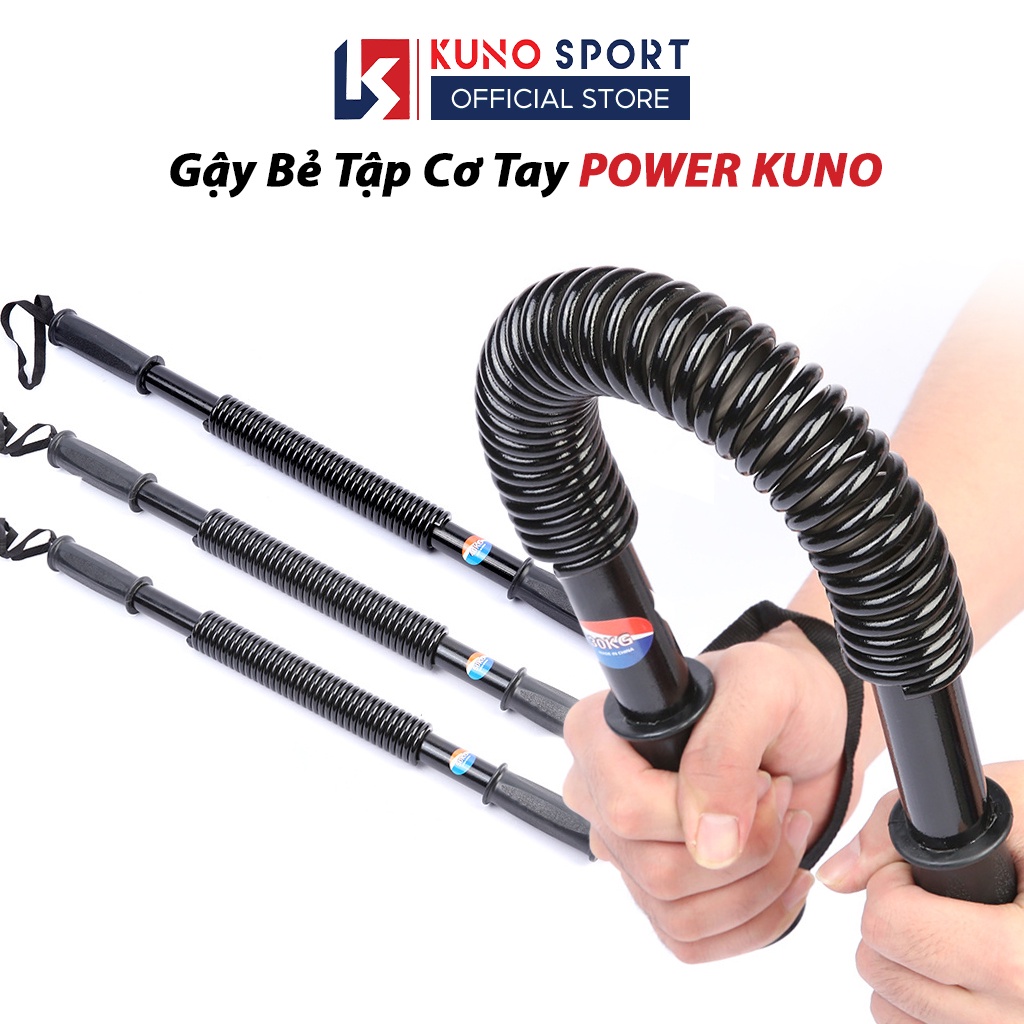 Gậy Tập Cơ Tay Lò Xo Kháng Lực KUNO SPORT, Thanh Lò Xo Power Lực Từ 20kg đến 60kg