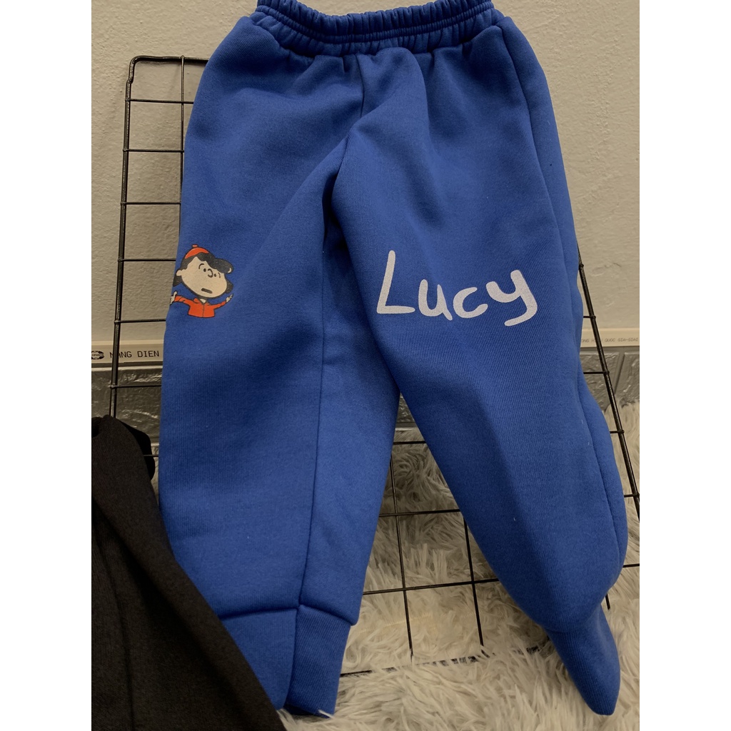 Quần Nỉ Bông Cho Bé, Quần Dài Cute Cả Trai Và Bé Gái 8 Đến 28Kg Chất Liệu Nỉ Bông Chaarlie Kids