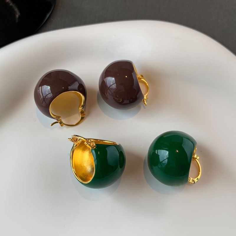 Khuyên Tai Nữ Tráng Men Sang Trọng Phong Cách Âu Mỹ