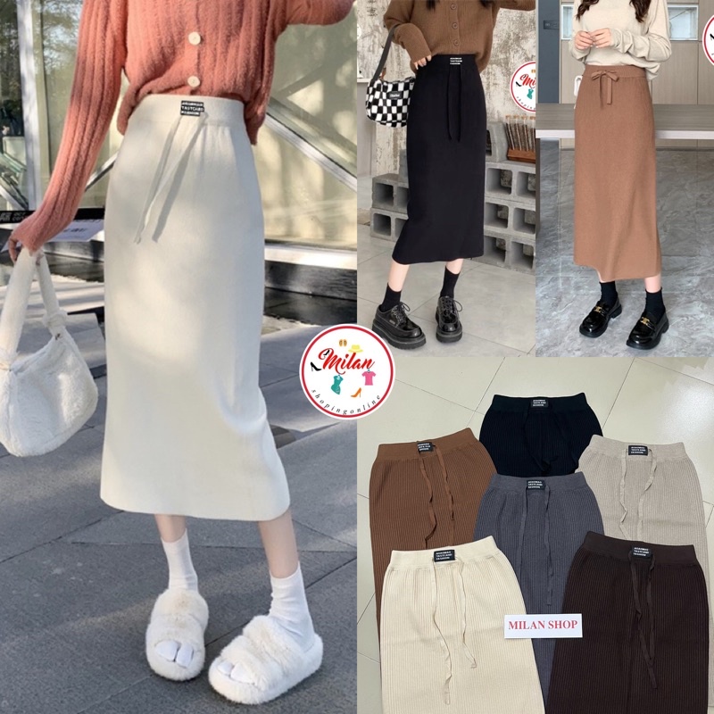 Chân váy len dệt tăm các kiểu hot hit hàng loại 1