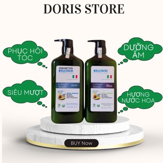 MOLLUSCHI - Cặp Dầu Gội Dầu Xả Dưỡng Ẩm Phục Hồi Tóc Hư Tổn MOLLUSCHI 760ML
