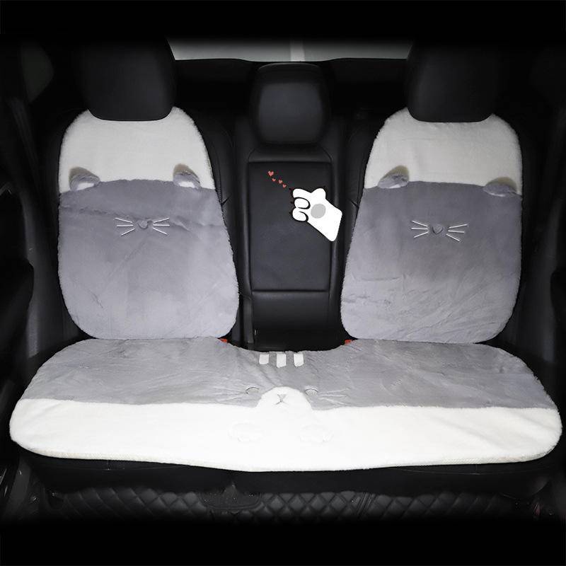 Đệm Lót Ghế Ngồi Xe Hơi Hình Bàn Chân Mèo Bằng Nhung Form Chung Cho Các Dòng Xe