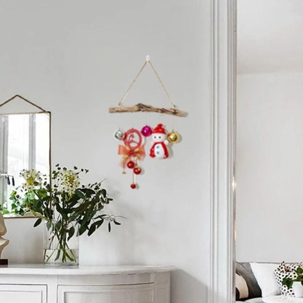 Kệ Gỗ Treo Tường Trang Trí Không Độc Hại Chất Lượng Cao Kèm 5 Móc Treo Tiện Dụng