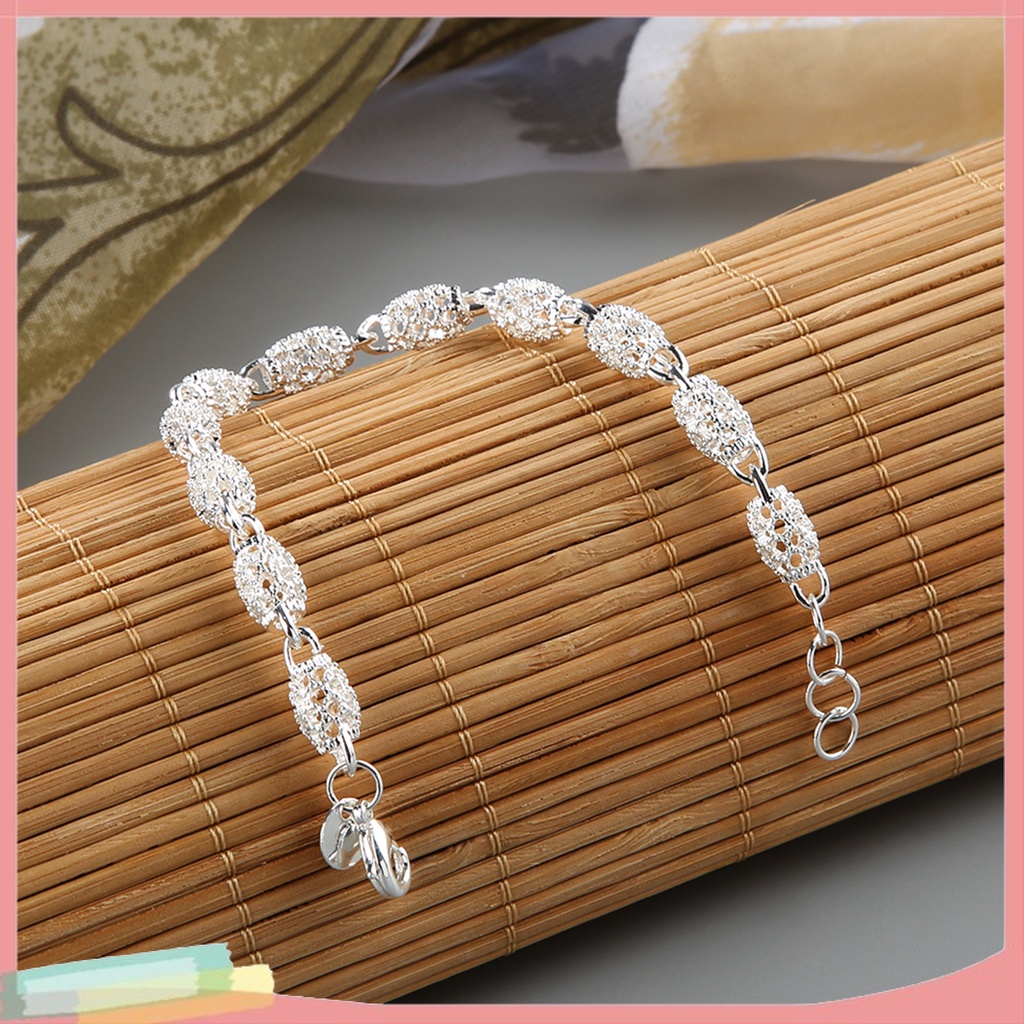 Vòng Tay Hợp Kim Mạ Bạc 925 Kiểu Dáng Đơn Giản, Thời Trang Cho Nữ