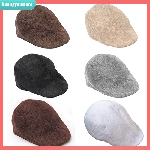 HY| Mũ beret màu trơn đơn giản thời trang nam nữ