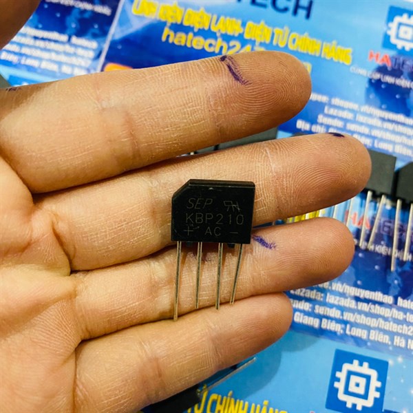 Diode KBP210 Diode cầu 2A 1000V DIP-4 chính hãng SEP (thay thế KBP206, KBP208)