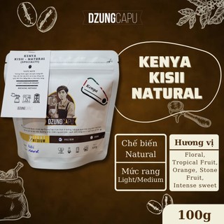 Cà phê Specialty Kenya Kisii - Natural Process - gói 100g - DzungCapu Specialty Coffee