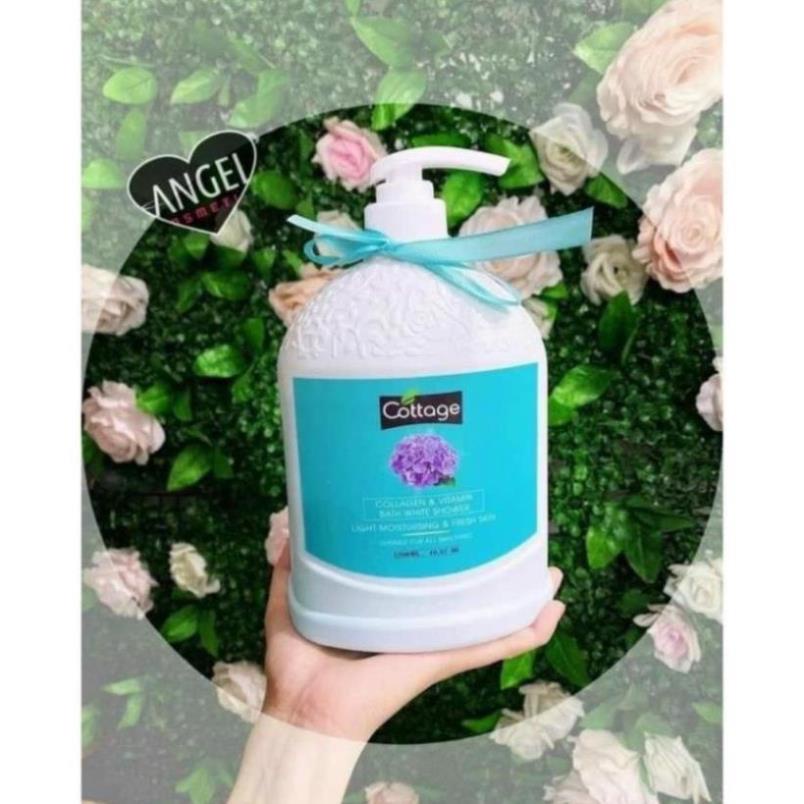 Sữa Tắm Cottage Pháp Trắng Da Hương Nước Hoa - Chai 1200ml  TRUONGPHATCHUYENSI
