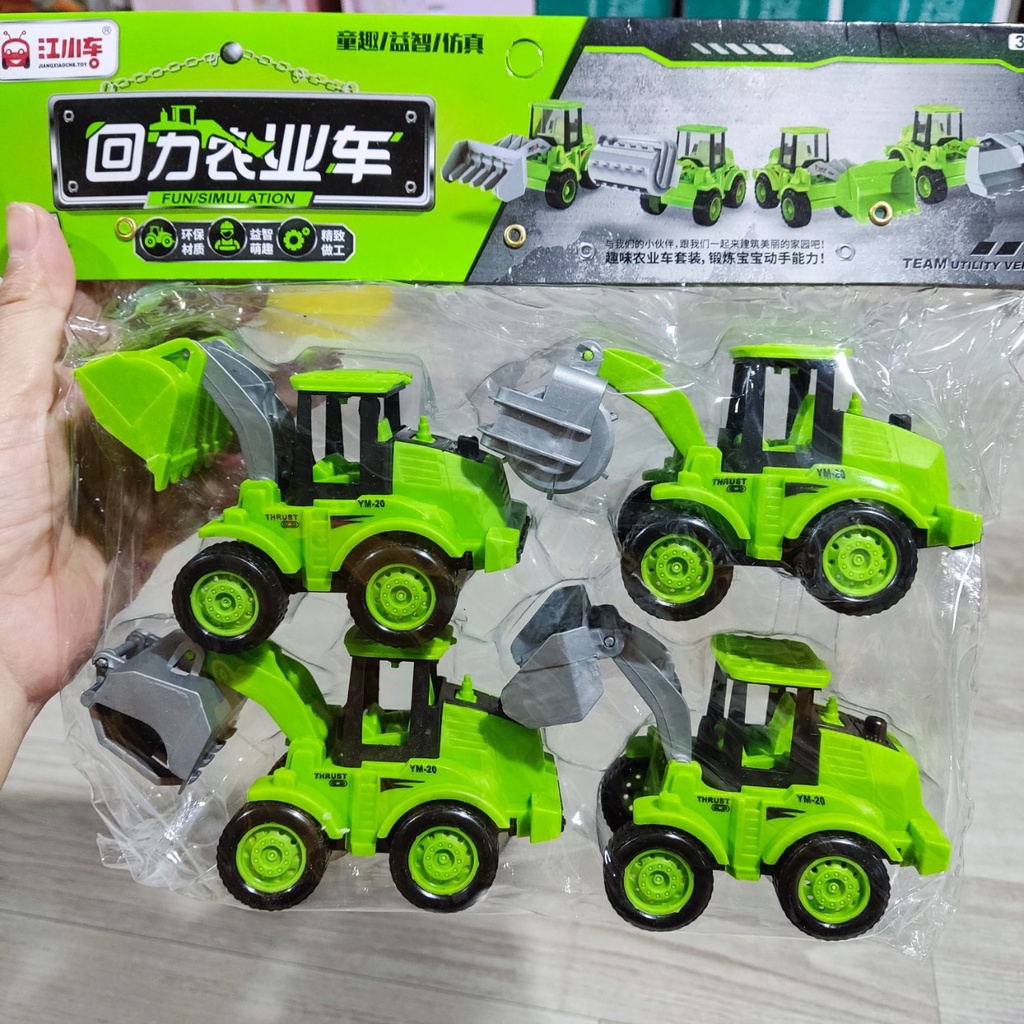 Túi 4 xe,6 xe công trình cho bé