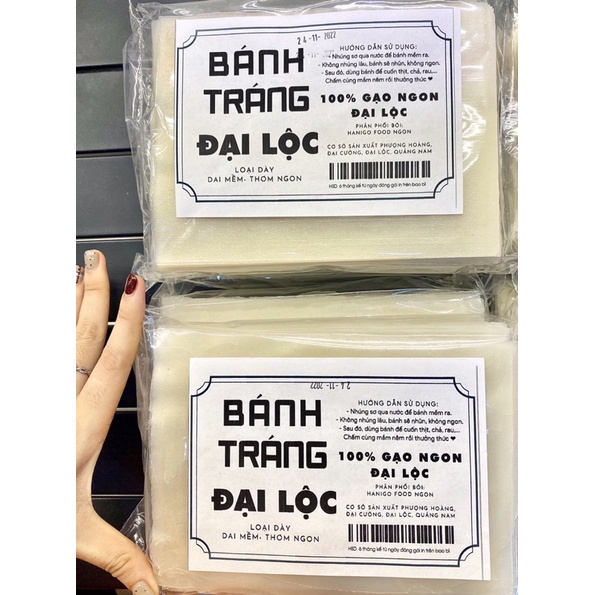 Bánh tráng đại lộc loại dày dai bịch 500g 35-40 cái - hanigo food đặc sản - ảnh sản phẩm 2