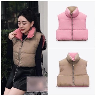Áo phao dáng croptop Zara xuất Sucrebyhg