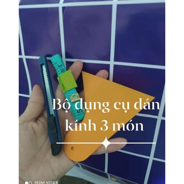 Phim dán chống nắng, phim cách nhiệt, Phim dán kính. Mua 5m được tặng bộ dụng cụ dán kính 3 món
