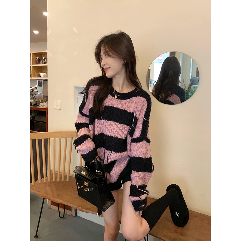 NRVP Áo Sweater Tay Dài Thiết Kế Mới Thời Trang Mùa Đông Theo Phong Cách Hàn Quốc Cho Nữ