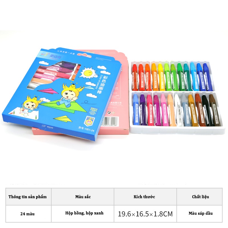 Màu sáp dầu OIL PASTELS cho bé bộ màu sáp 12 18 24 màu