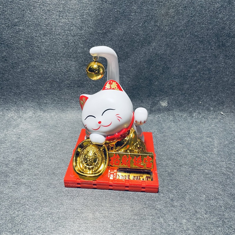 Mèo Thần Tài Vẫy Tay Sử Dụng Năng Lượng Mặt Trời Mang Lại May Mắn Tài Lộc Trang Trí Nhà Cửa / Văn Phòng
