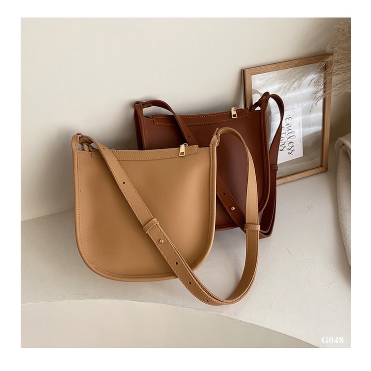 Túi đeo vai nữ đẹp form basic nhã nhặn nữ tính chất da dày mềm mịn, đi học, đi làm, đi chơi, du lịch... H23