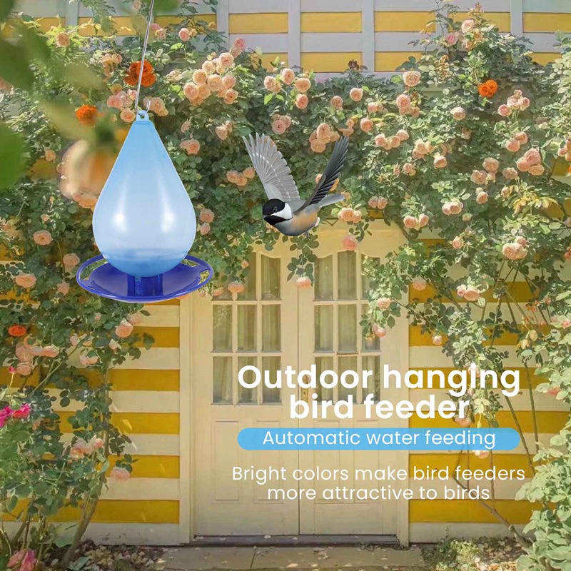 Máy cấp nước cho chim tự động Máy tưới nước hình chim dễ dàng treo máng ăn cho chim với máy lọc nước có móc treo chim