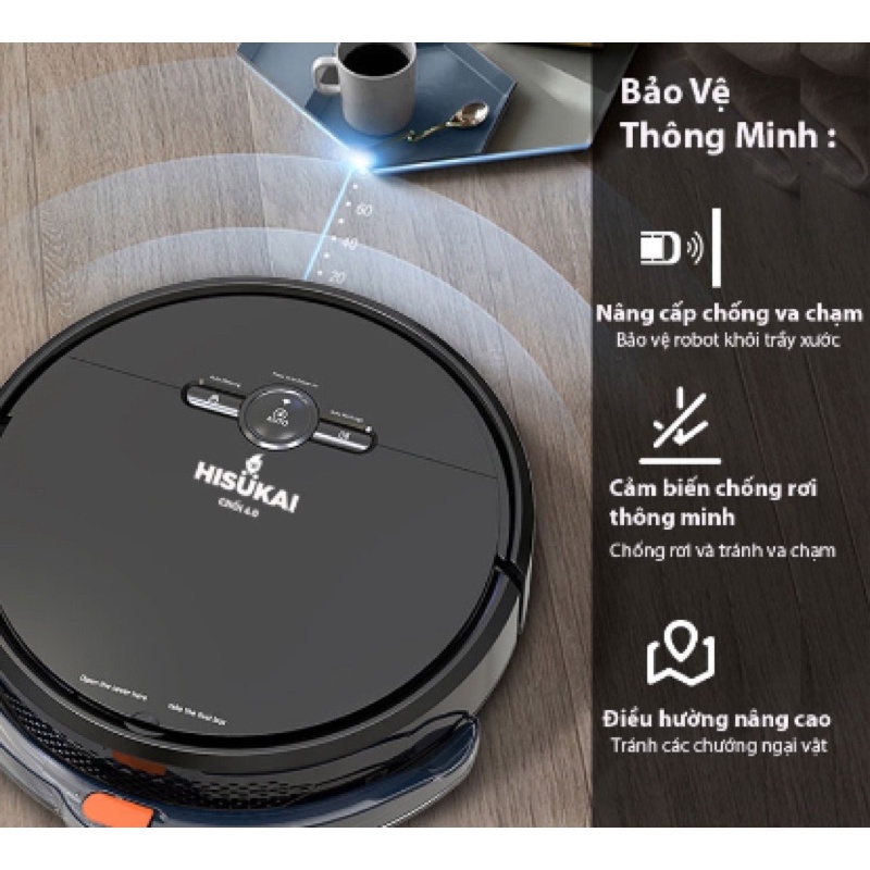 Robot Hút Bụi Tự Động Mắt Thần Cảm Biến Hàng Cao Cấp HISUKAI D2 - Robot Lau Nhà Thông Minh Bảo Hành Uy Tín Lỗi 1 Đổi 1 | BigBuy360 - bigbuy360.vn