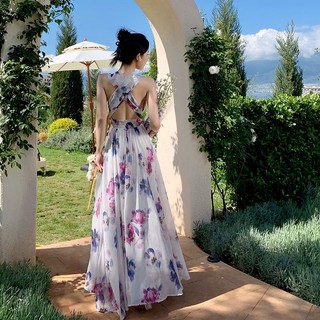Đầm voan nữ eo cao tím mộng mơ hở lưng quyến rũ size S/M/L chỉ có tại Luxieu Garden 🌸