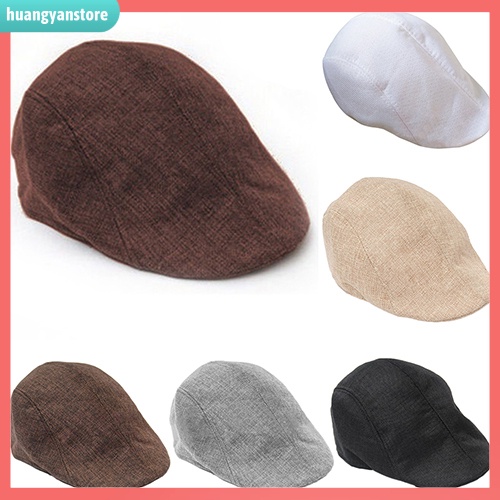 HY| Mũ beret màu trơn đơn giản thời trang nam nữ