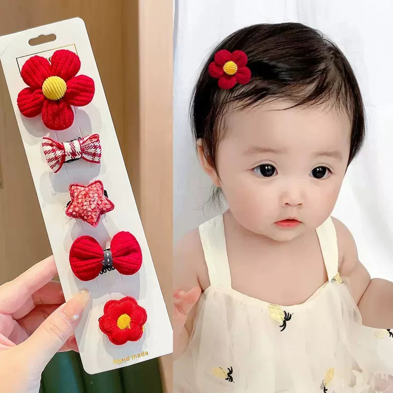 Set 5 Kẹp Tóc Dễ Thương Cho Bé Gái