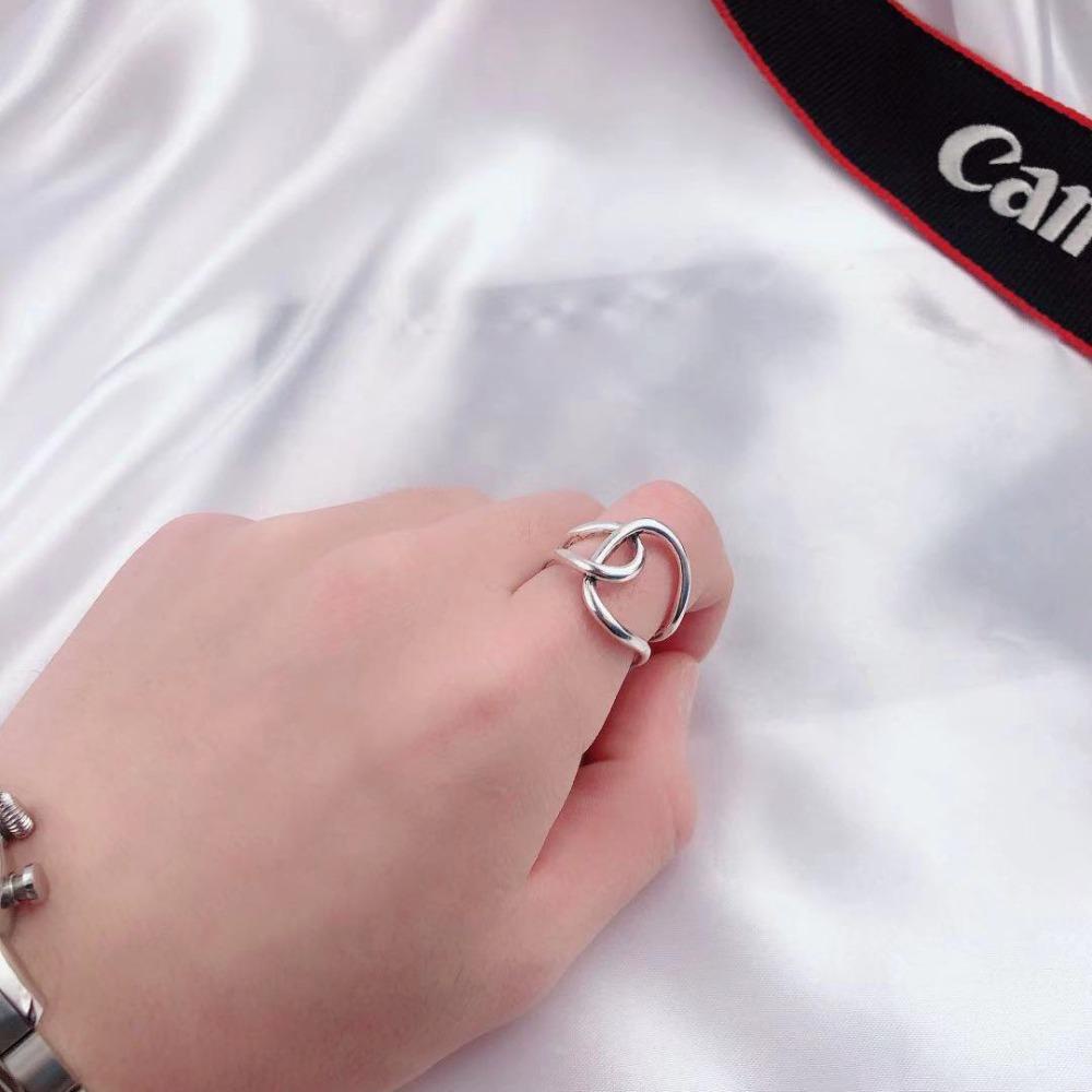 Nhẫn Thắt Nút Họa Tiết Hình Học Sang Trọng Cho Nữ