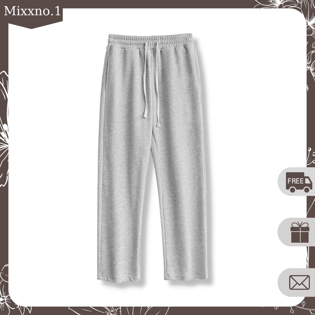 Quần Thun Trơn Nam Nữ Ống Xuông Dáng Dài Basic Chất Tổ Ong Dày Dặn Thời Trang Mixxno.1 QUAN NAM 131