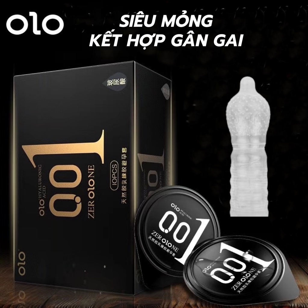 Bao cao su OLO 001 full 8 màu, bcs olo 0.01 có gai bi siêu mỏng chống xuất tinh sớm kéo dài quan hệ
