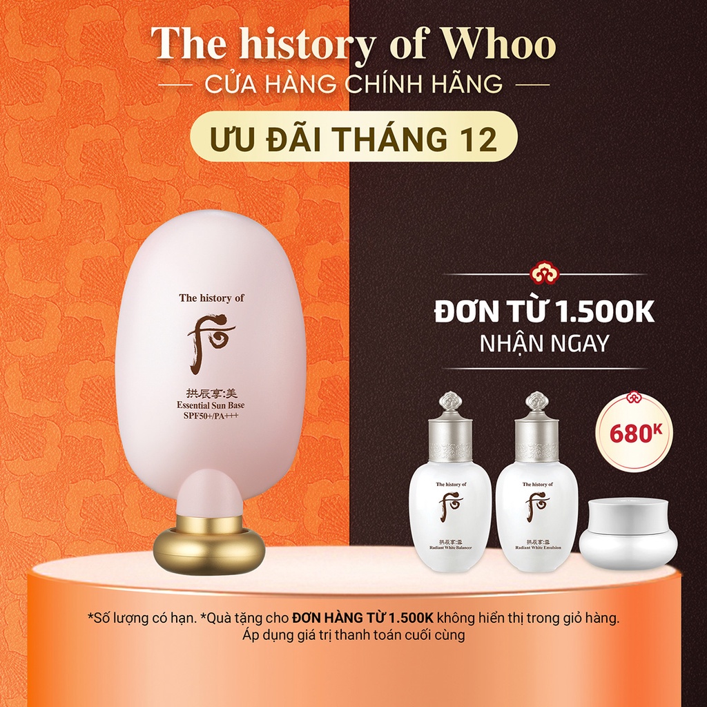 Kem lót trang điểm chống nắng The history of Whoo Gongjinhyang Mi Sun Base SPF50+/PA+++ 45ml