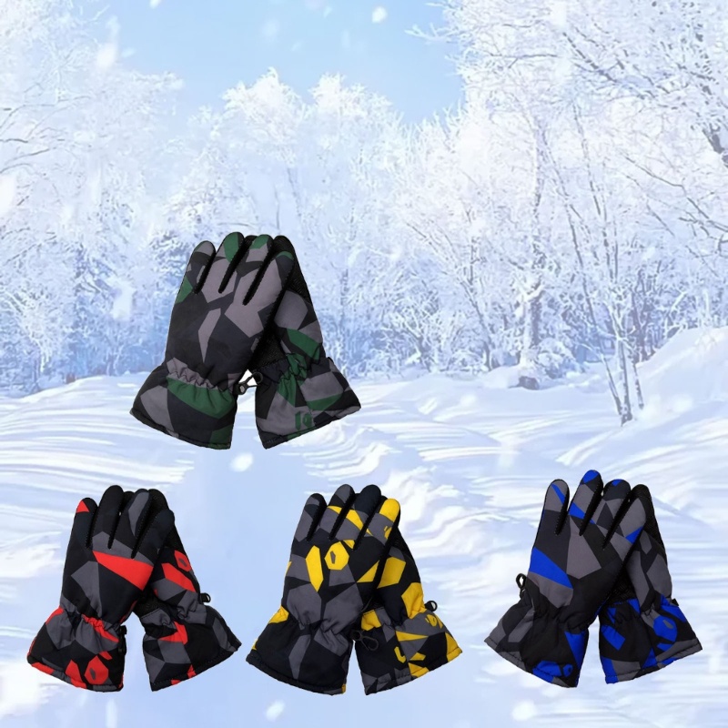 Găng Tay Giữ Ấm Mùa Đông Chống Thấm Nước Unisex Cho Trẻ Em