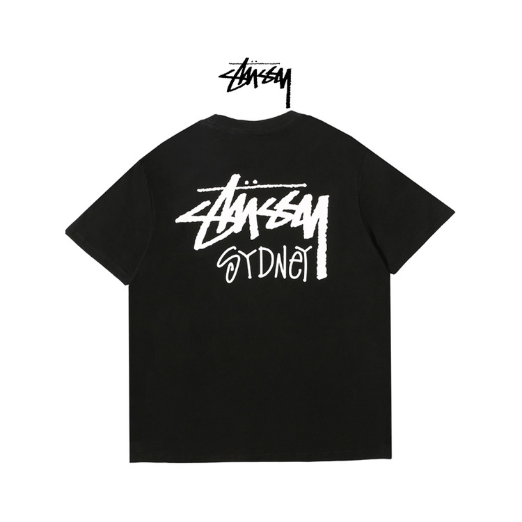 Stussy summer t-shirt sydney limited edition men's and women's cotton casual short-sleeved tops