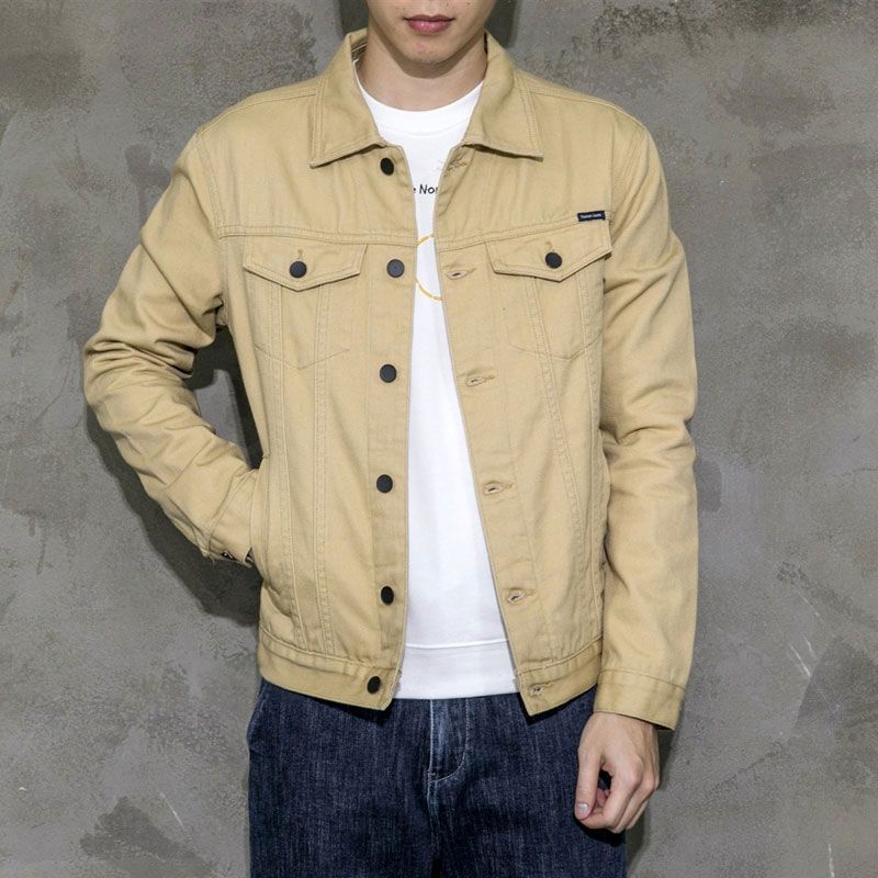 Áo Khoác Denim Dáng Ngắn Phong Cách Hàn Quốc Thời Trang Thu Xuân Dành Cho Nam