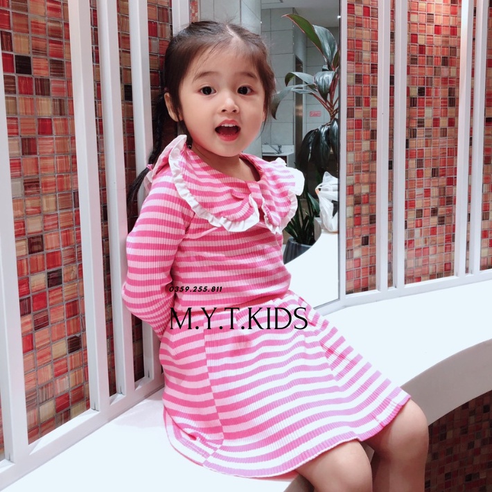 Váy Len Bé Gái Cổ Bèo Mytkids