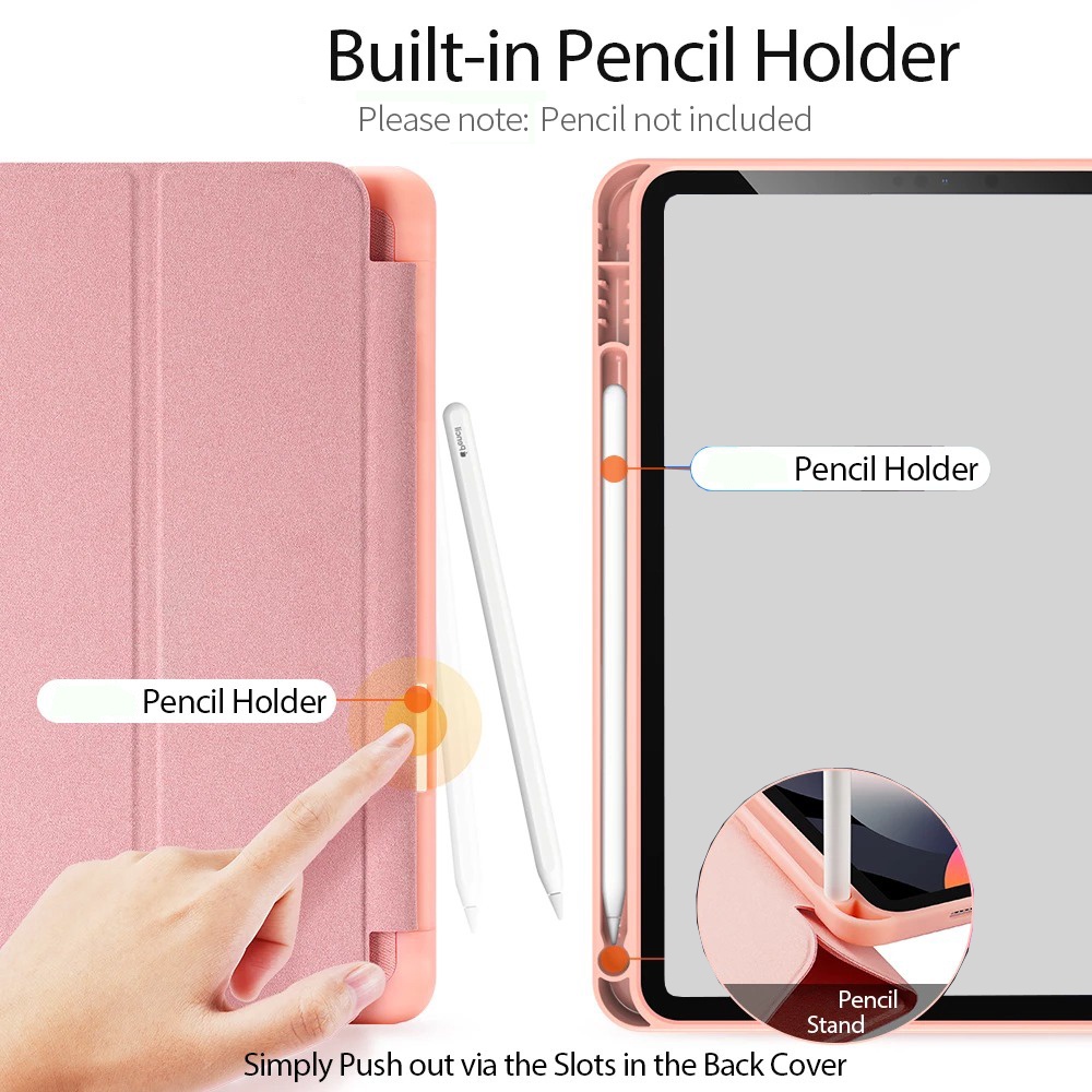 Bao da DUX DUCIS cho iPad Air 5 / Air 4  - Mặt lưng TPU mềm, Có ngăn đựng bút