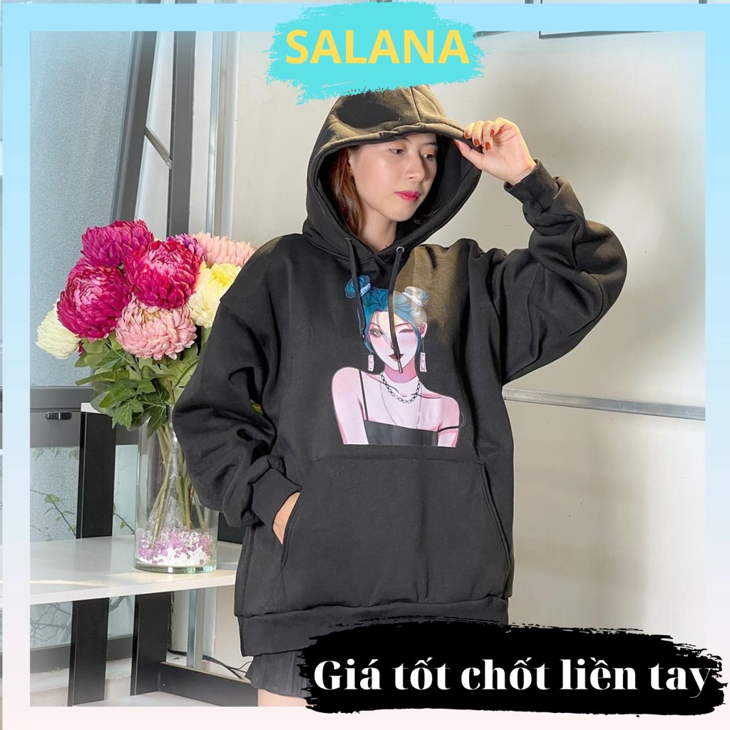 Áo hoodie nam nữ form rộng vải nỉ dày dặn LASANA