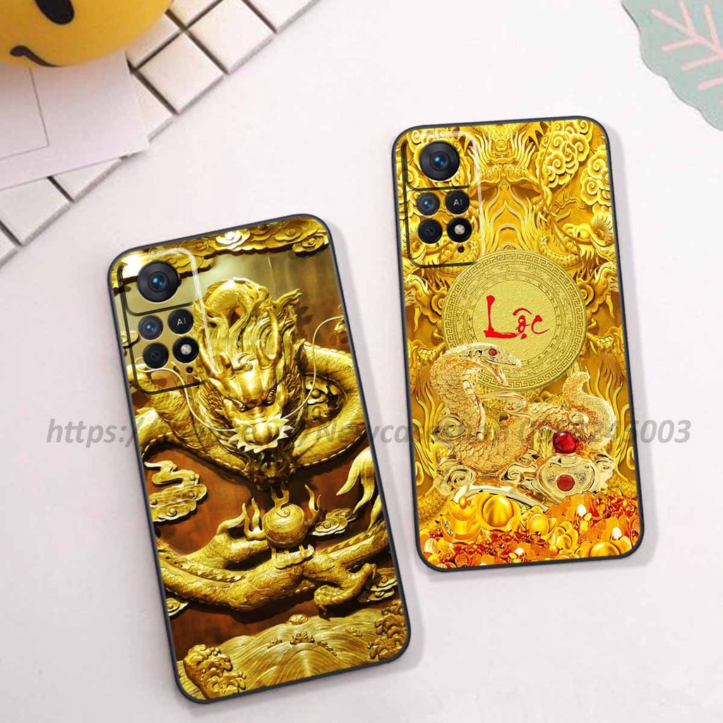 Ốp Xiaomi Redmi Note 11/11S/11 5G/11Pro 4G-5G/11Pro 5GTQ in hình 12 Con Giáp Tài Lộc 3D