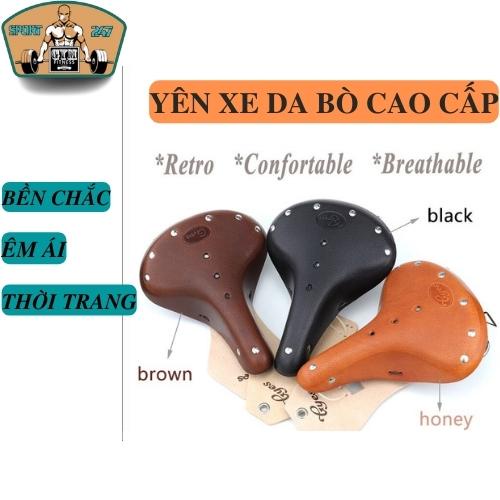 Yên Xe Đạp Thể Thao Da Bò Chống Sốc Siêu Xịn, Yên Siêu Êm Phụ Kiện Thể Thao Cao Cấp