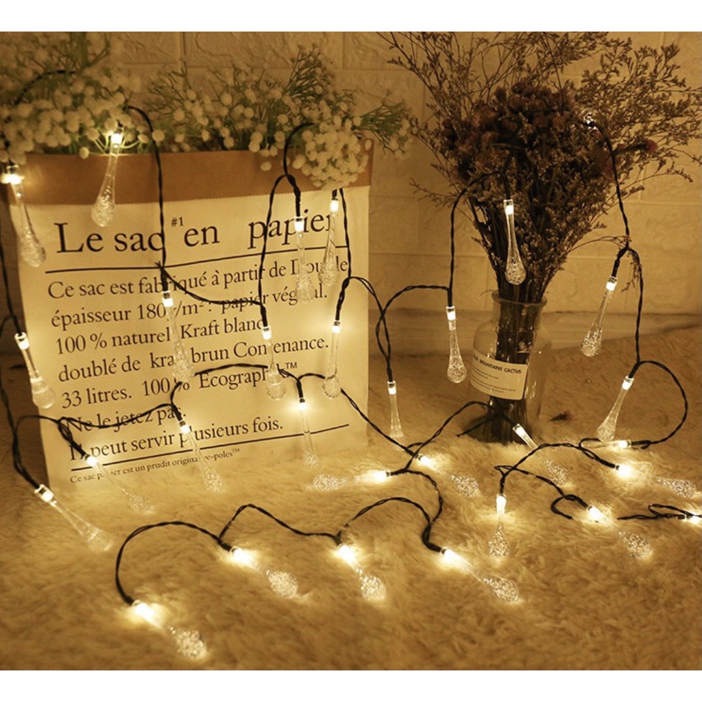 Dây đèn led trang trí, đèn led nhiều kiểu đèn nháy rèm trang trí Noel và Tết đủ màu