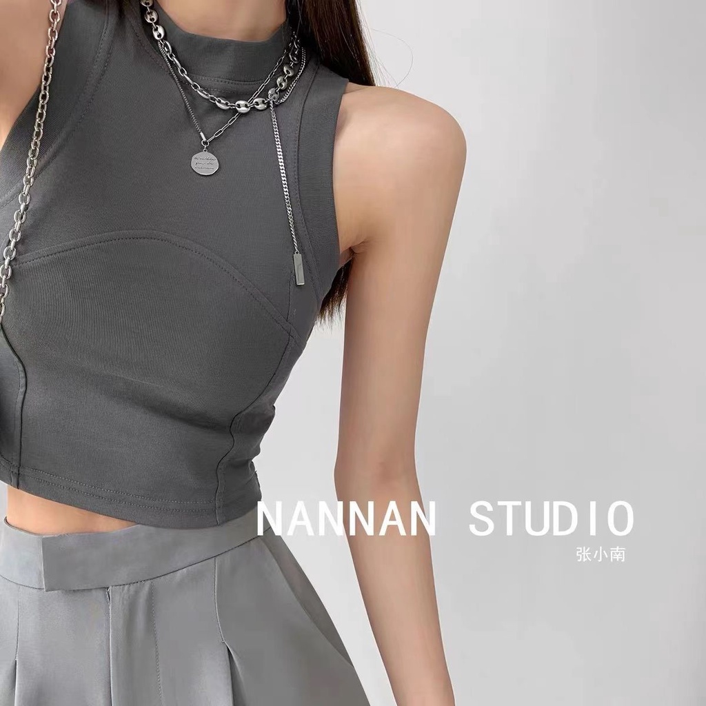 Áo Croptop Sát Nách Dáng Ôm Quyến Rũ Cho Nữ