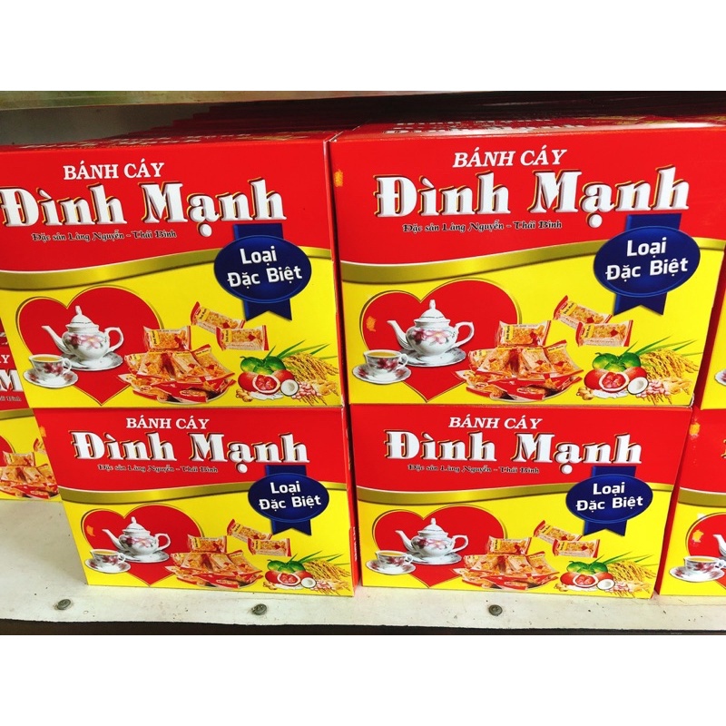 Bánh Cáy Làng Nguyễn - Đặc Sản Thái Bình Hộp 600g Cắt Miếng