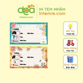 Sẳn Tem Nhãn Vỡ Chibi Bts Intemre.com Giấy Decal Dán - Kt: 7x4cm - Sl: 35