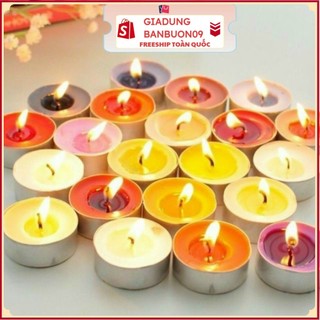 Nến viên trang trí, đốt đèn xông tinh dầu, tròn nhỏ cháy 4h đồng hồ