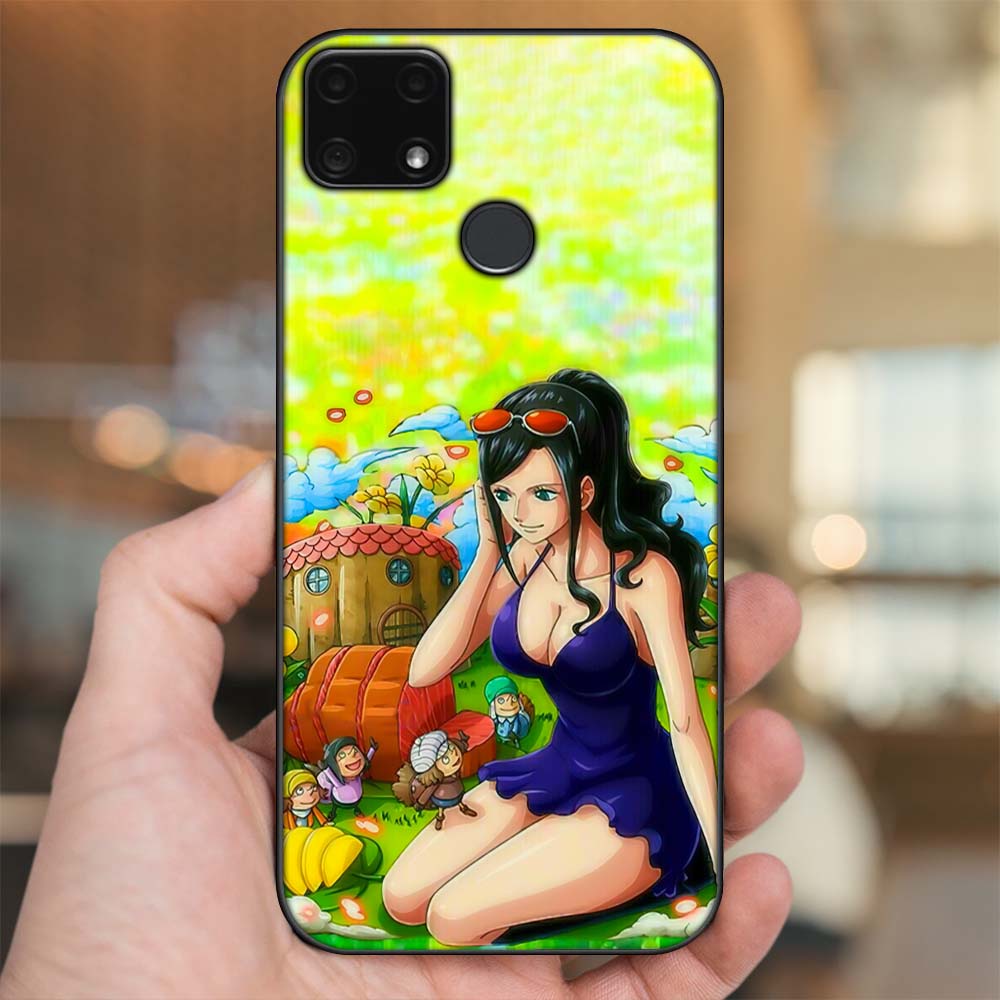 Ốp lưng Realme C25 viền đen in hình Nico Robin One Piece Đảo Hải Tặc